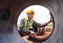 Lắp đường ống gần 6 km dẫn nước về sân bay Long Thành